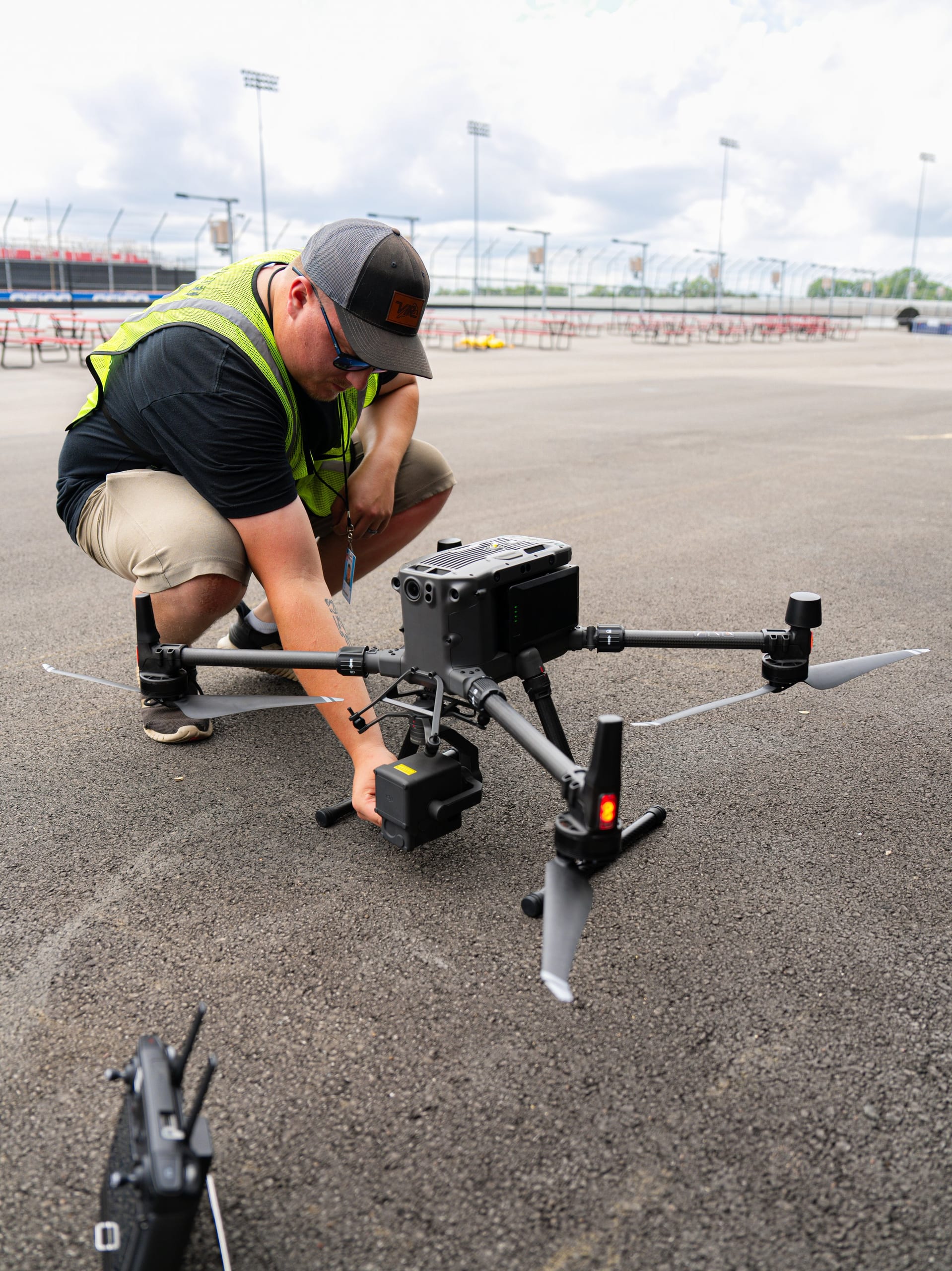 Alex with drone for aerial photography