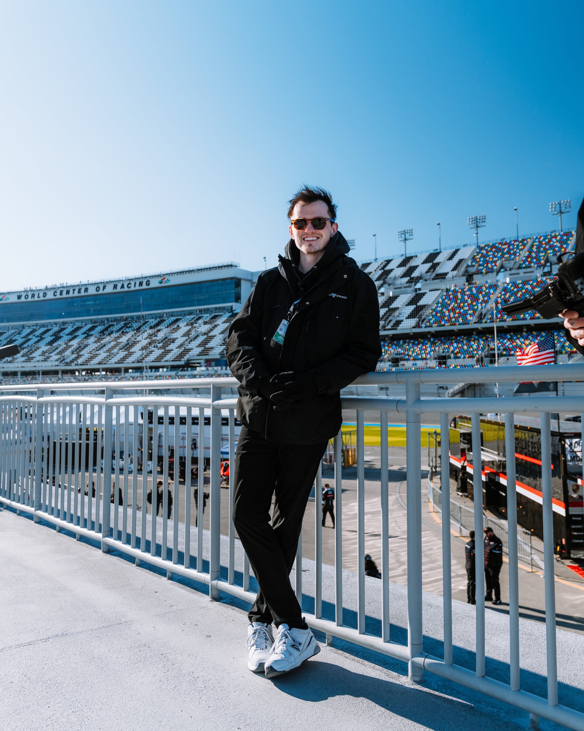 Alex Martini trackside at Daytona International Speedway