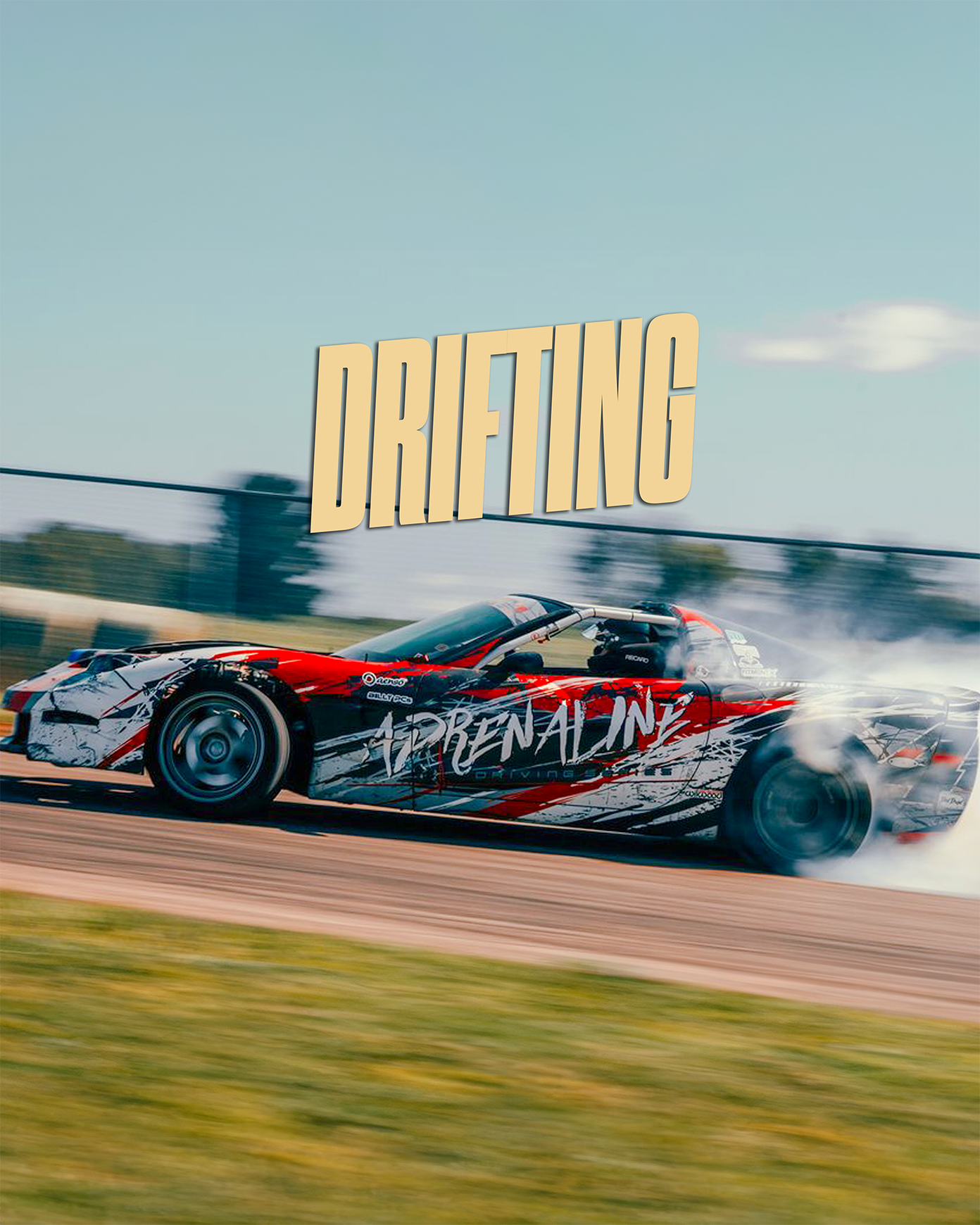 Promo graphic for the Season Opener drift ride along activation